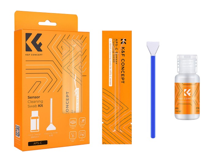 Zestaw czyszczący K&F Concept do matryc APS-C Sensor Cleaning Swab Kit_02_HD.jpg