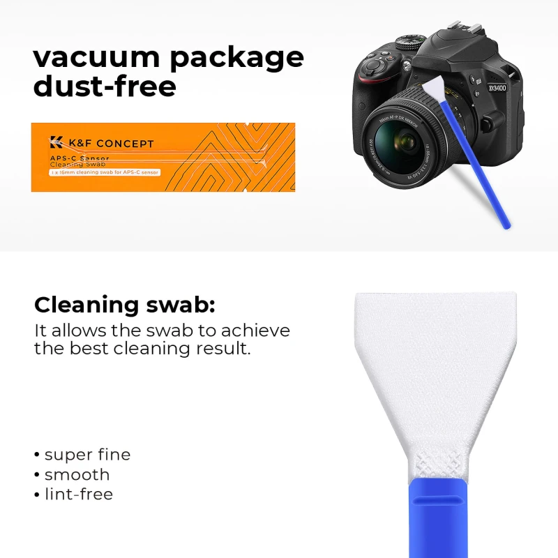Zestaw czyszczący K&F Concept do matryc APS-C Sensor Cleaning Swab Kit_12_HD.jpg