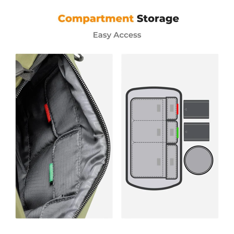 Torba fotograficzna K&F Concept Alpha Sling Bag 10 l - zielona_07_HD.jpg