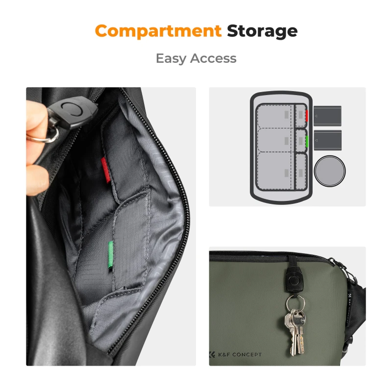 Torba fotograficzna K&F Concept Alpha Sling Bag 10 l - ciemnozielona_07_HD.jpg