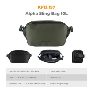 Torba fotograficzna K&F Concept Alpha Sling Bag 10 l - ciemnozielona_11_HD.jpg