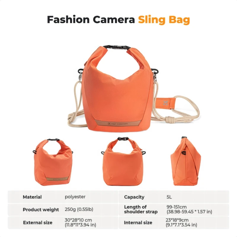 Torba fotograficzna K&F Concept Urban Wander Sling U11 5 l - pomarańczowa_08_HD.jpg