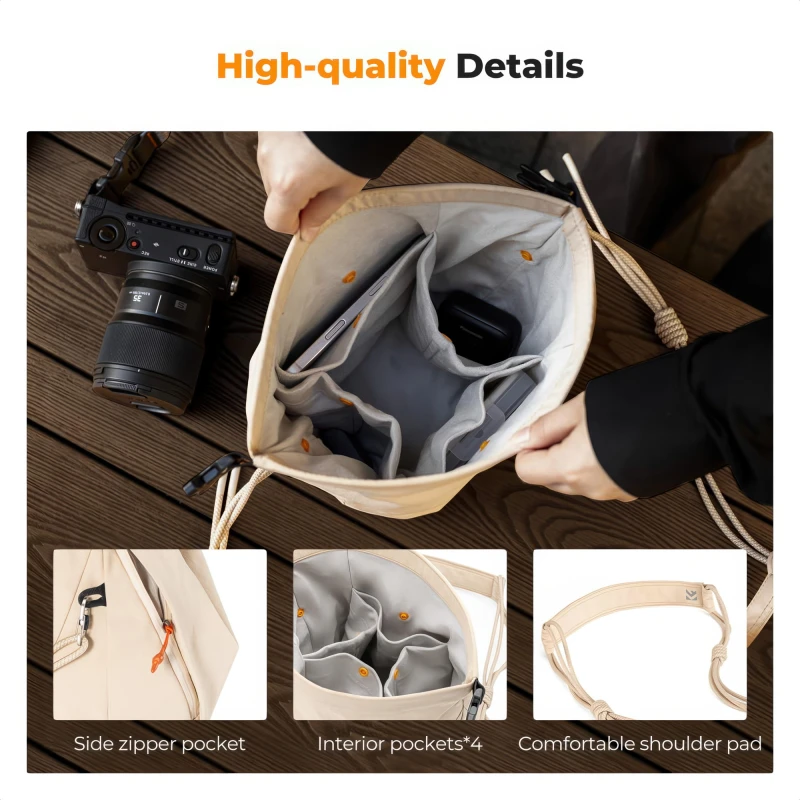 Torba fotograficzna K&F Concept Urban Wander Sling U11 5 l - beżowa_11_HD.jpg