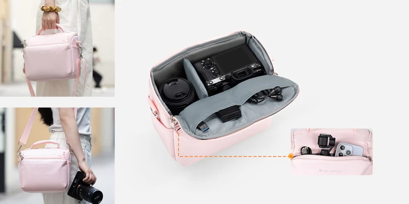 Grafika - Torba fotograficzna K&F Concept Camera Sling Bag 5 l - różowa_05.jpg