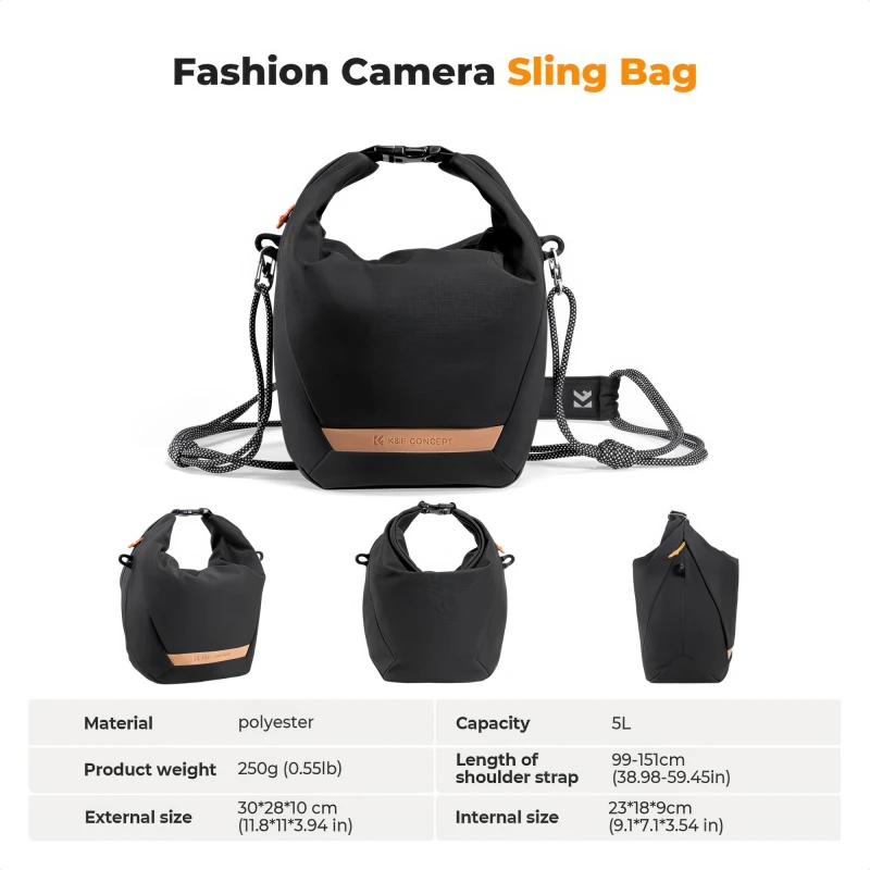Torba fotograficzna K&F Concept Urban Wander Sling U11 5 l - czarna_07_HD.jpg