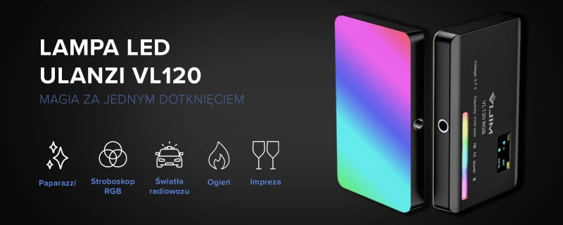 Grafika - Lampa LED Ulanzi VL120 - RGB, WB (2500 K - 9000 K)_08.jpg