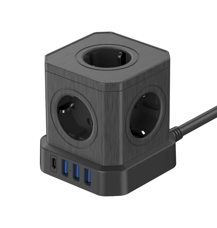 Kostka zasilająca Newell GaN Power Cube 9w1 - czarna_01_HD.jpg