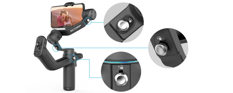 Grafika - Gimbal ręczny FeiyuTech Scorp mini P Kit do smartfonów - biały_07.jpg