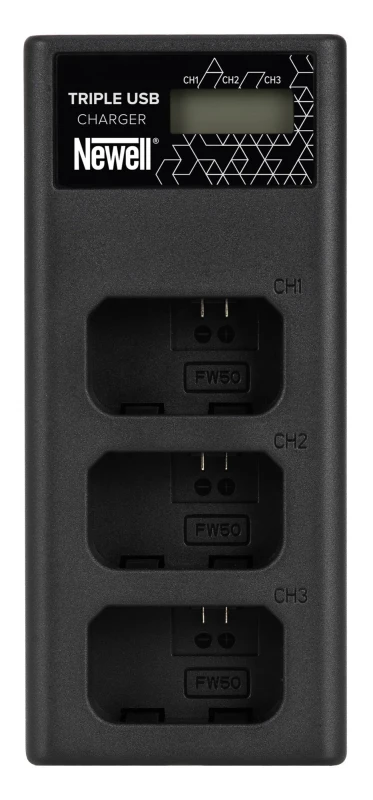 Ładowarka trzykanałowa Newell CD-USB-C do akumulatorów NP-FW50 do Sony_05_HD.jpg