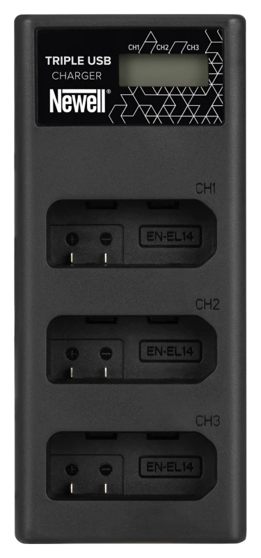 Ładowarka trzykanałowa Newell CD-USB-C do akumulatorów EN-EL14 do Nikon_03_HD.jpg