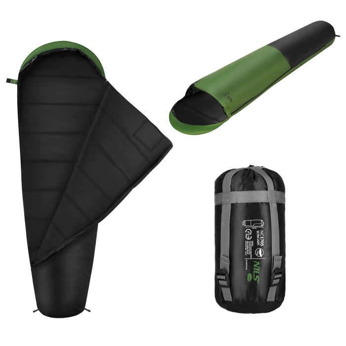 ŚPIWÓR NILS CAMP ULTRA LIGHT CZARNO-ZIELONY NC1705