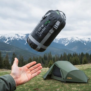 ŚPIWÓR NILS CAMP ULTRA LIGHT CZARNO-ZIELONY NC1705
