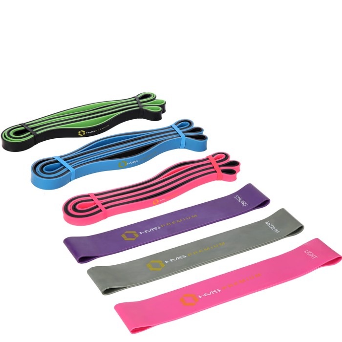 ZESTAW GUM DO ĆWICZEŃ HMS PREMIUM GU04 GU06 PRO SET