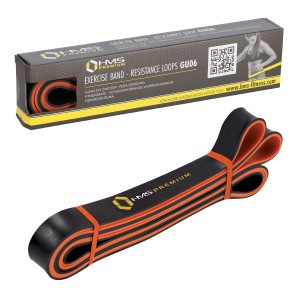 GUMA DO ĆWICZEŃ HMS GU06 POMARAŃCZOWO-CZARNA 29 x 5 x 2250 MM