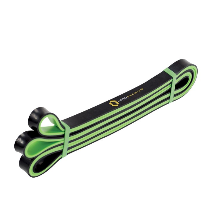 GUMA DO ĆWICZEŃ HMS GU06 ZIELONO-CZARNA 17 x 5 x 2250 MM