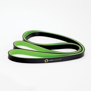 GUMA DO ĆWICZEŃ HMS GU06 ZIELONO-CZARNA 17 x 5 x 2250 MM