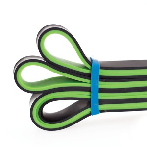 GUMA DO ĆWICZEŃ HMS GU06 ZIELONO-CZARNA 17 x 5 x 2250 MM