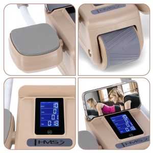 AUTOMATYCZNE KOŁO DO ĆWICZEŃ MIĘŚNI BRZUCHA Z WYŚWIETLACZEM LCD I ŁADOWANIEM HMS KA08 BROWN ABS