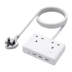 Listwa zasilająca Ugreen Nexode S620 (standard UK) 2x AC, 3x USB, 1x USB-C, 1.5m (biała)
