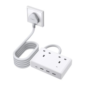 Listwa zasilająca Ugreen Nexode S620 (standard UK) 2x AC, 3x USB, 1x USB-C, 1.5m (biała)