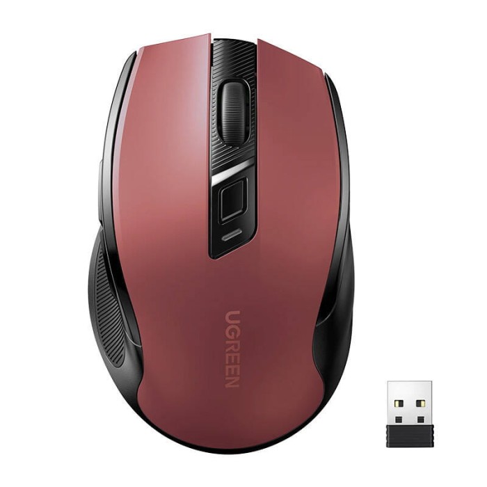 Mysz bezprzewodowa UGREEN MU006 2.4GHz+BT 5.0 (czerwona)