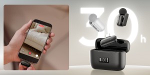 Grafika - Zestaw do bezprzewodowej transmisji dźwięku Ulanzi A200 Mini Mic - czarno-biały_02.jpg