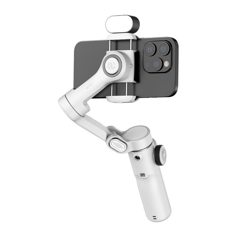 Gimbal AOCHUAN X2 z oświetleniem RGB (biały)
