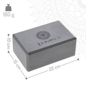 ZESTAW DO JOGI HMS GRAY MATA TPE YM10 + KOSTKA KJ02 + PASEK SJ02