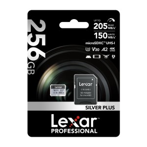 Karta pamięci Lexar High-Performance Silver Plus microSDXC 256GB + adapter