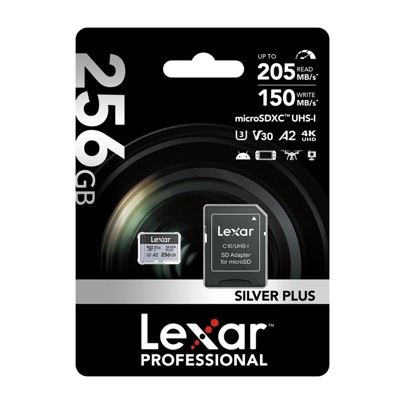 Karta pamięci Lexar High-Performance Silver Plus microSDXC 256GB + adapter