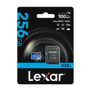 Karta pamięci Lexar High-Performance 633x microSDXC 256GB + adapter SD