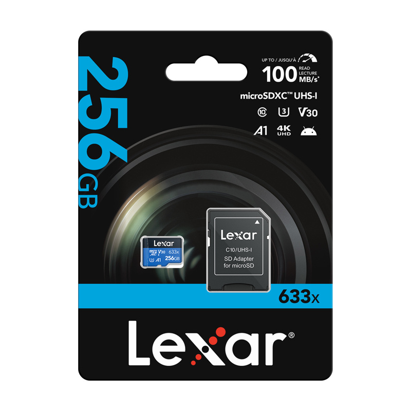 Karta pamięci Lexar High-Performance 633x microSDXC 256GB + adapter SD