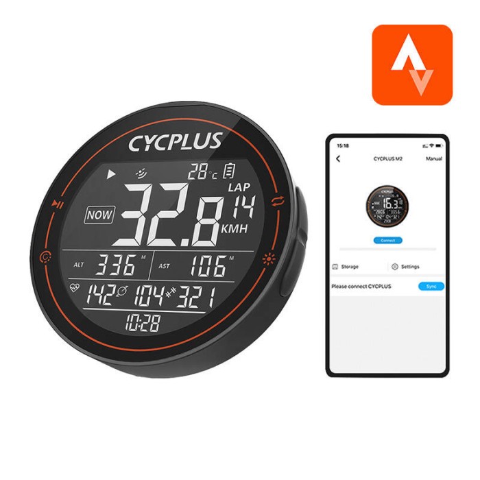 Komputer rowerowy Cycplus M2 - kompatybilny z: Strava, Trainingpeaks itp.