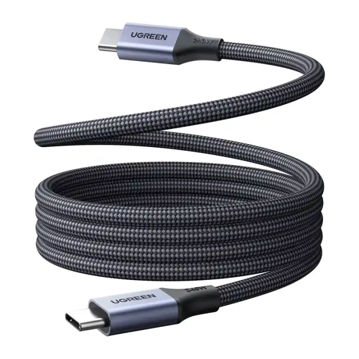Kabel UGREEN L537 USB-C PD 240W 0.5m (szary)
