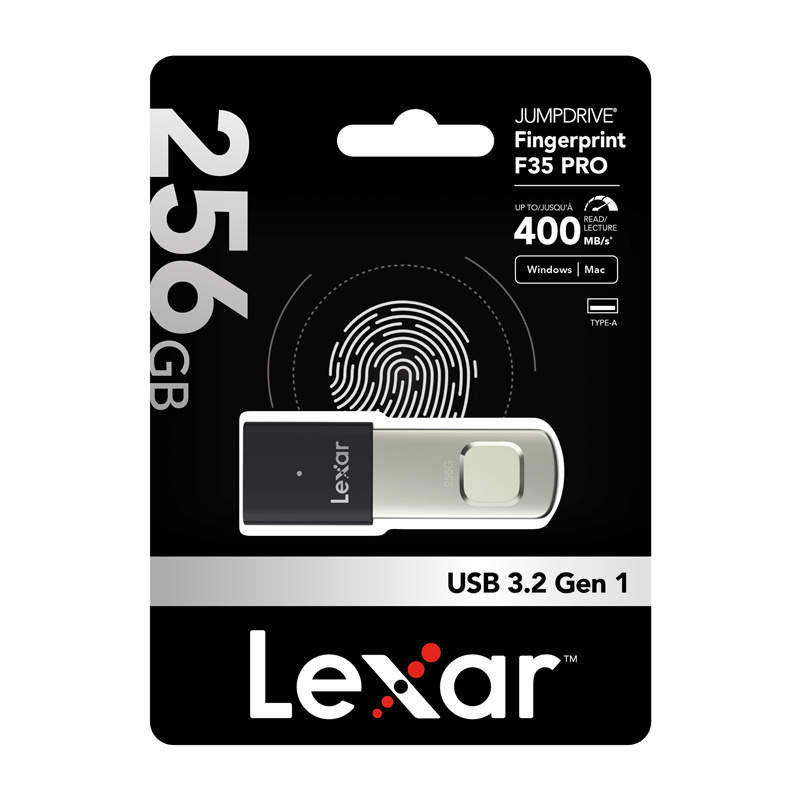 Pendrive Lexar Fingerprint F35pro USB 3.2 256GB
