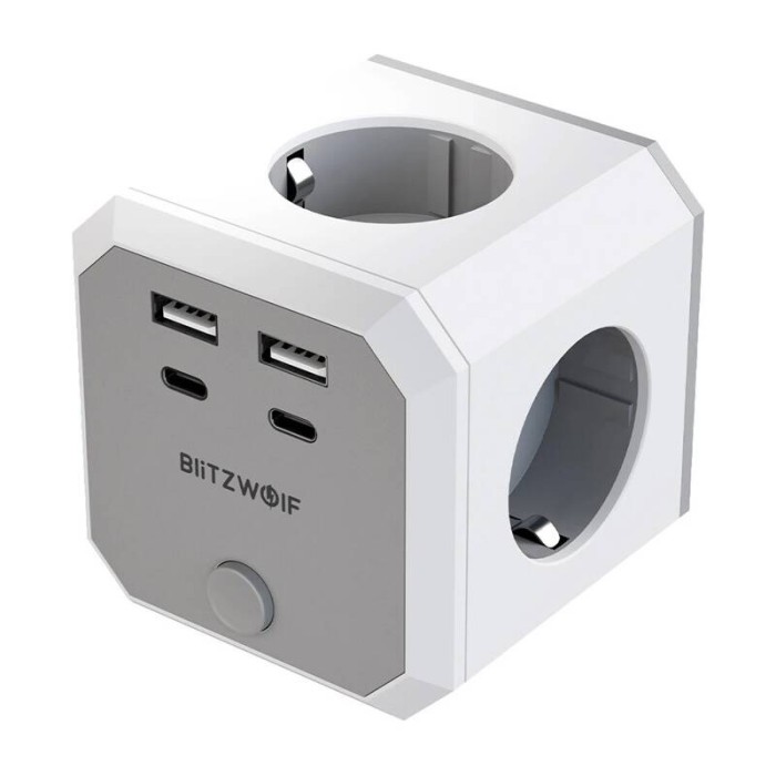 Listwa zasilająca BLITZWOLF BW-EC2 4 gniazda (biała)