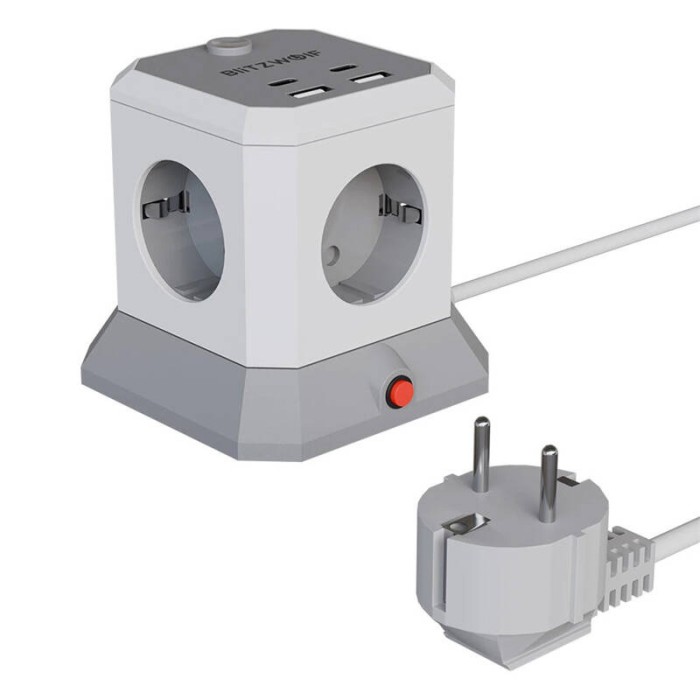 Listwa zasilająca BLITZWOLF BW-EC1 4 gniazda (czarna)