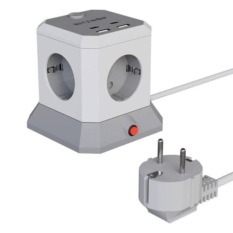 Listwa zasilająca BLITZWOLF BW-EC1 4 gniazda (czarna)