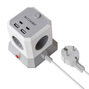 Listwa zasilająca BLITZWOLF BW-EC1 4 gniazda (czarna)