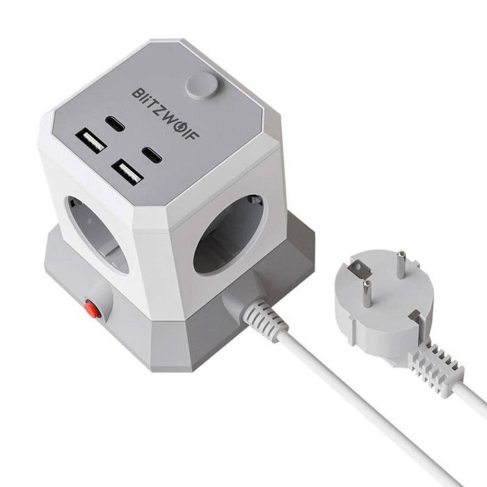 Listwa zasilająca BLITZWOLF BW-EC1 4 gniazda (czarna)