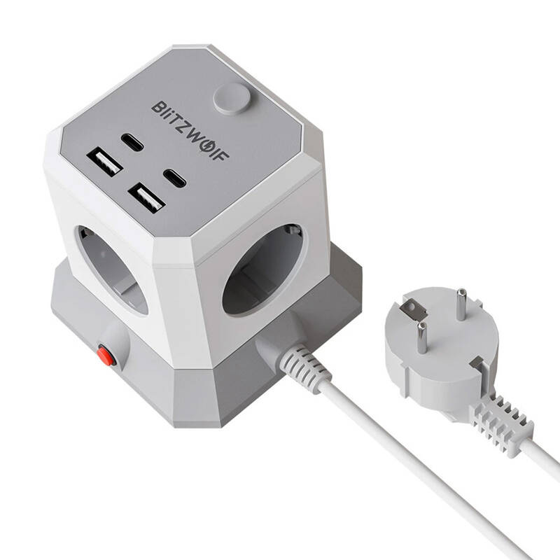 Listwa zasilająca BLITZWOLF BW-EC1 4 gniazda (czarna)