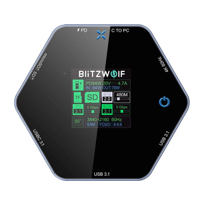 Stacja dokująca USB-C BLITZWOLF BW-TH16 8w1