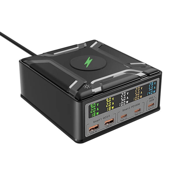 Ładowarka sieciowa BLITZWOLF BW-S28 260W + Qi 15W (czarna)