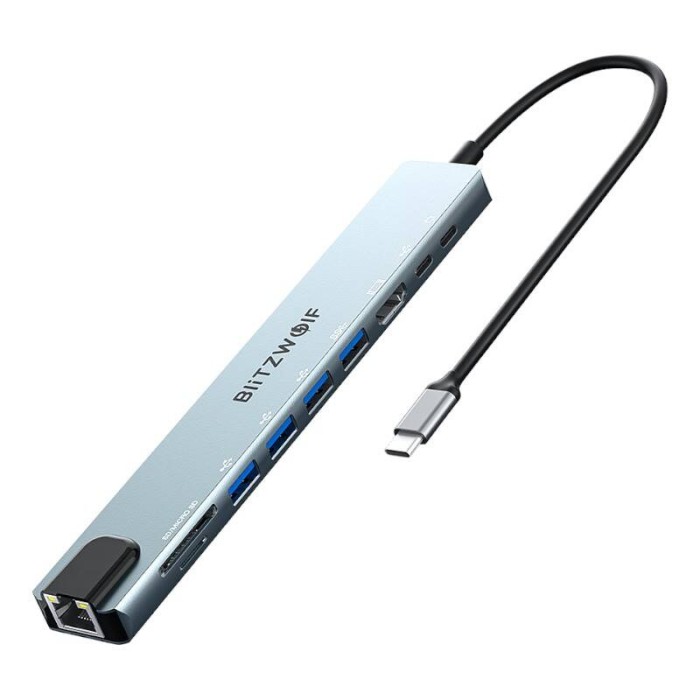 Stacja dokująca BLITZWOLF BW-TH5 10-portowa (srebrna)