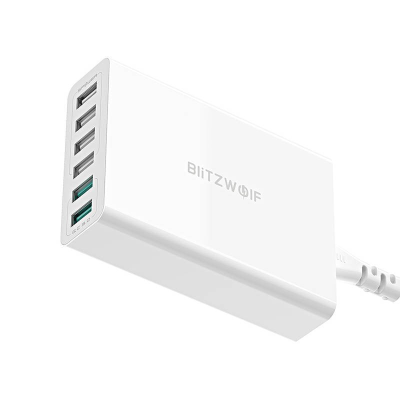 Ładowarka sieciowa BLITZWOLF BW-S15 60W 6xUSB-A (biała)