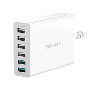 Ładowarka sieciowa BLITZWOLF BW-S15 60W 6xUSB-A (biała)