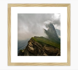 SECEDA PRZED BURZĄ - DOLOMITY kwadrat dębowa rama.jpg