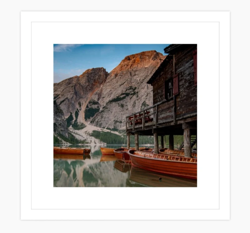 LAGO DI BRAIES biała rama kwadrat.jpg