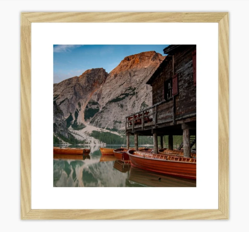 LAGO DI BRAIES dębowa rama kwadrat.jpg